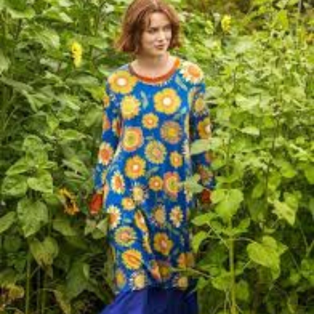 Gudrun Sjoden Sunflower jersey dress in lyocell/spandex size MEDIUM